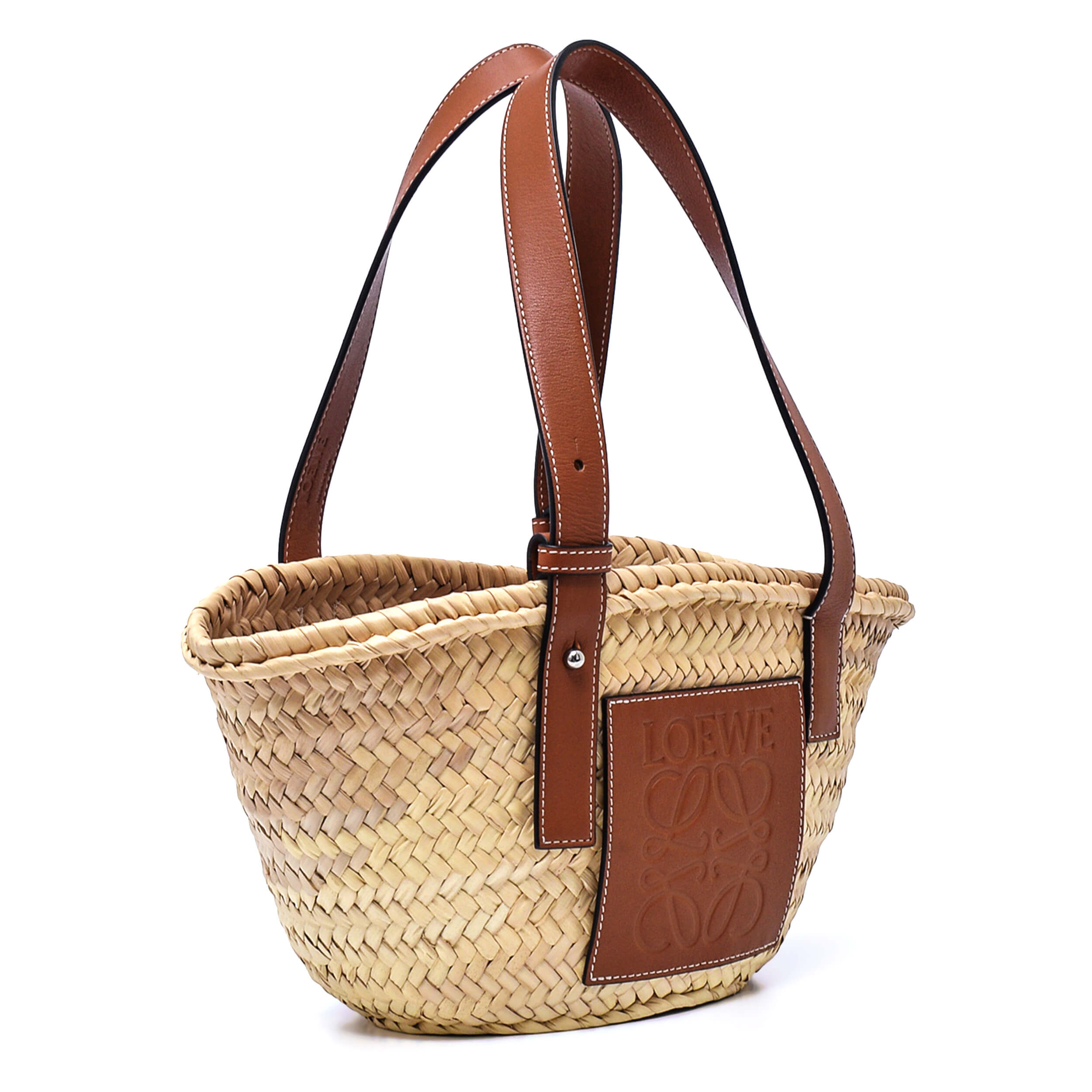 Loewe - Raffia Small Basket Tote Bag